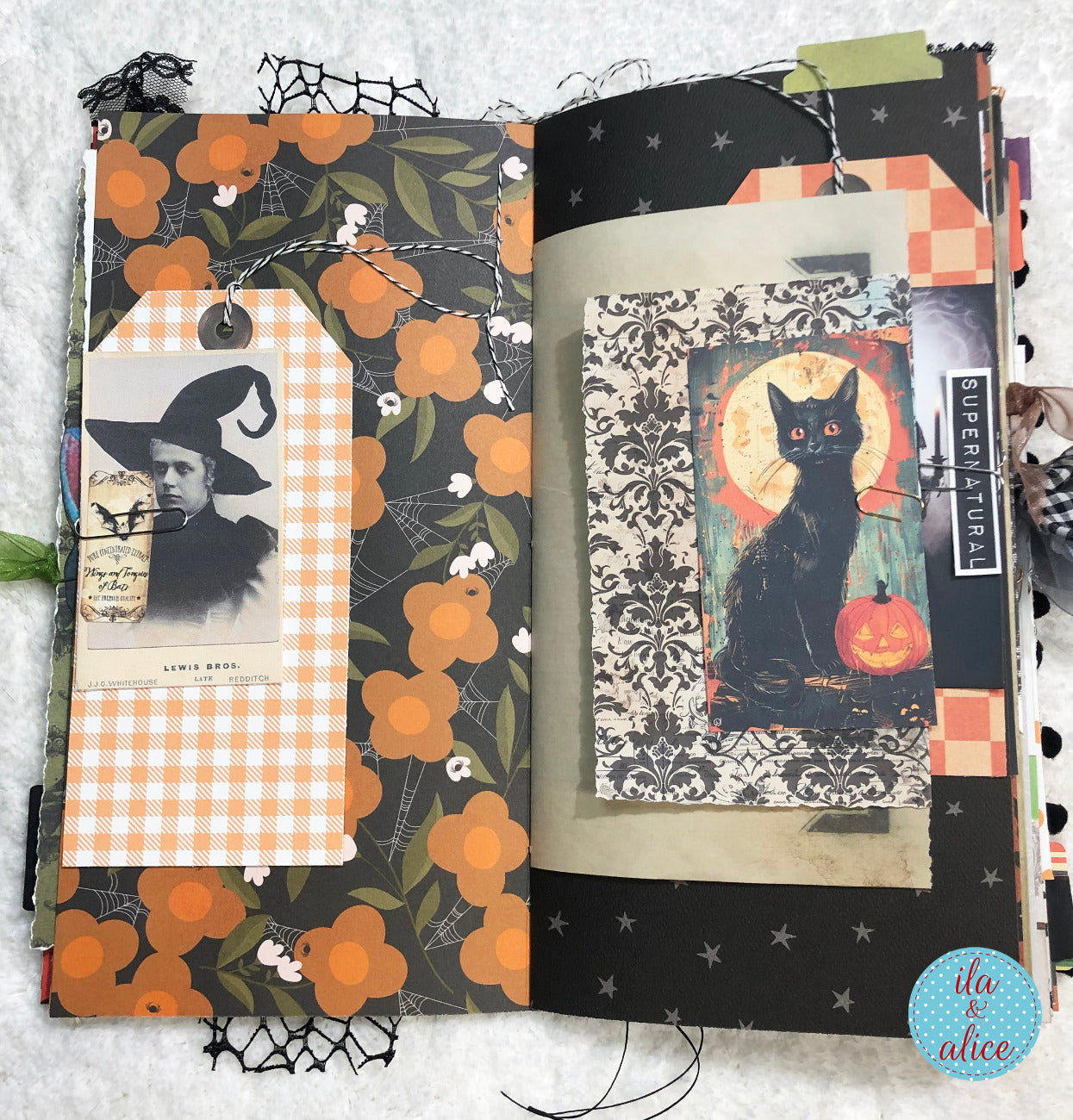 Halloween Soft Cover Junk Journal with Ghosts