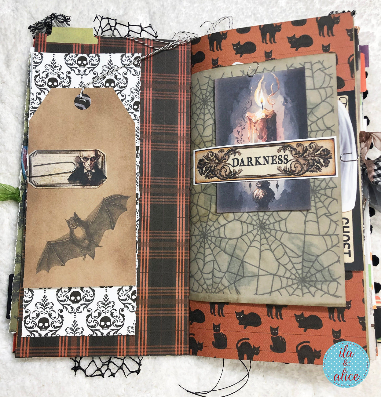 Halloween Soft Cover Junk Journal with Ghosts