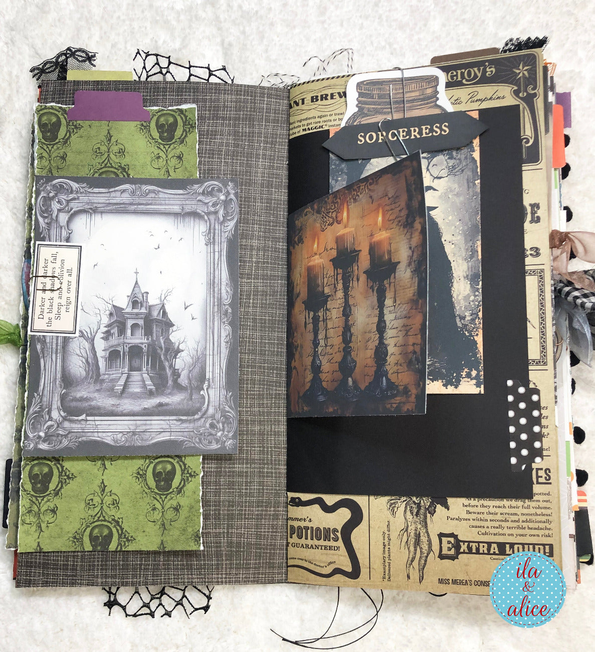 Halloween Soft Cover Junk Journal with Ghosts