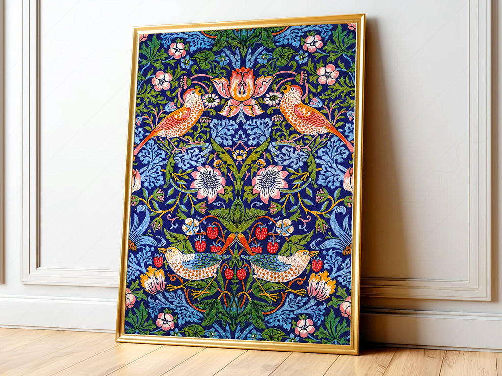 William Morris Strawberry Thief Art Print – Arts and Crafts Wall Decor