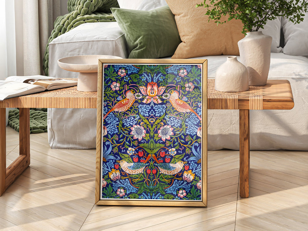 William Morris Strawberry Thief Art Print – Arts and Crafts Wall Decor