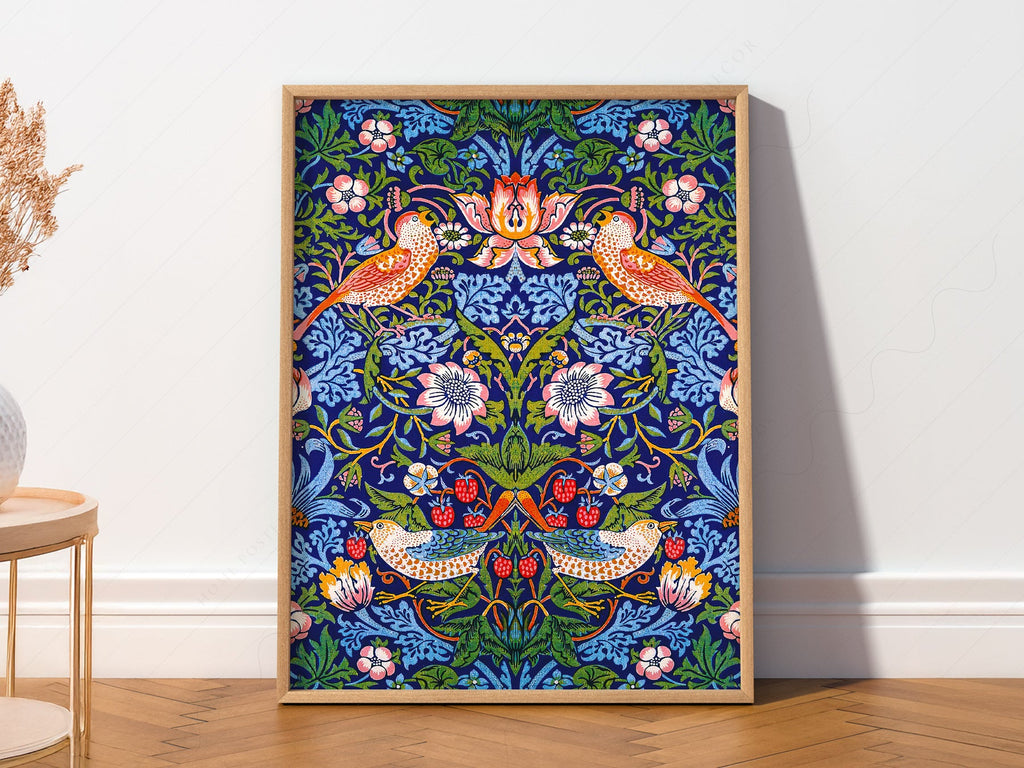 William Morris Strawberry Thief Art Print – Arts and Crafts Wall Decor