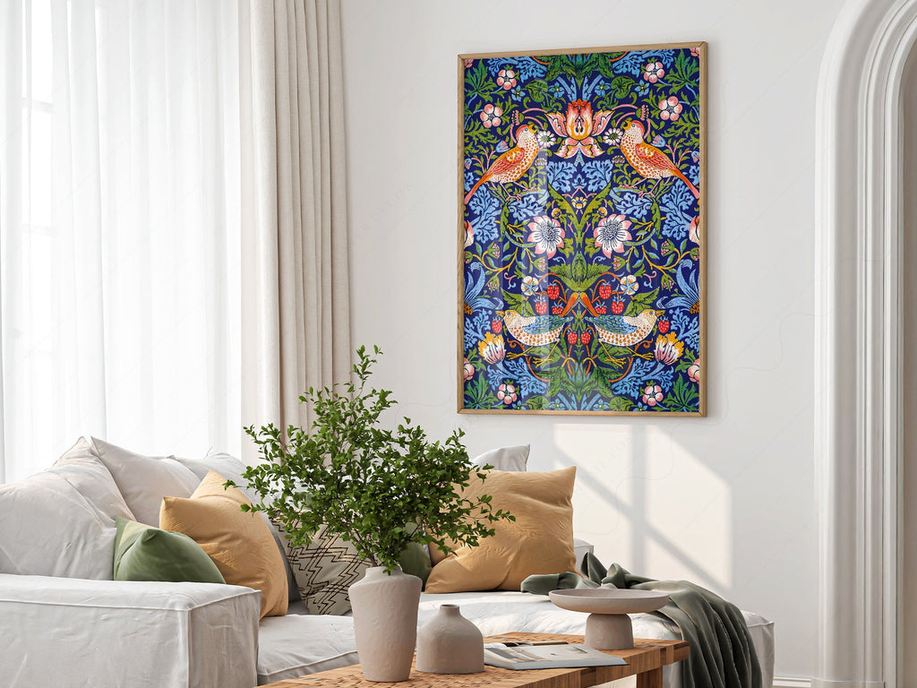 William Morris Strawberry Thief Art Print – Arts and Crafts Wall Decor