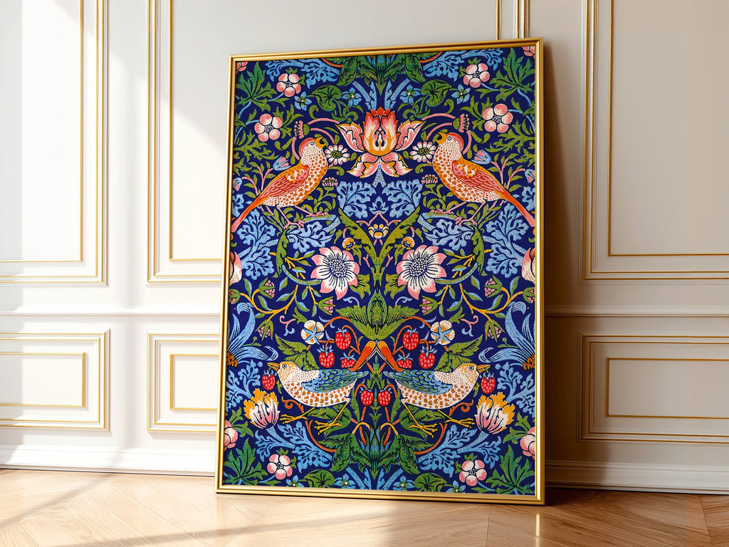 William Morris Strawberry Thief Art Print – Arts and Crafts Wall Decor