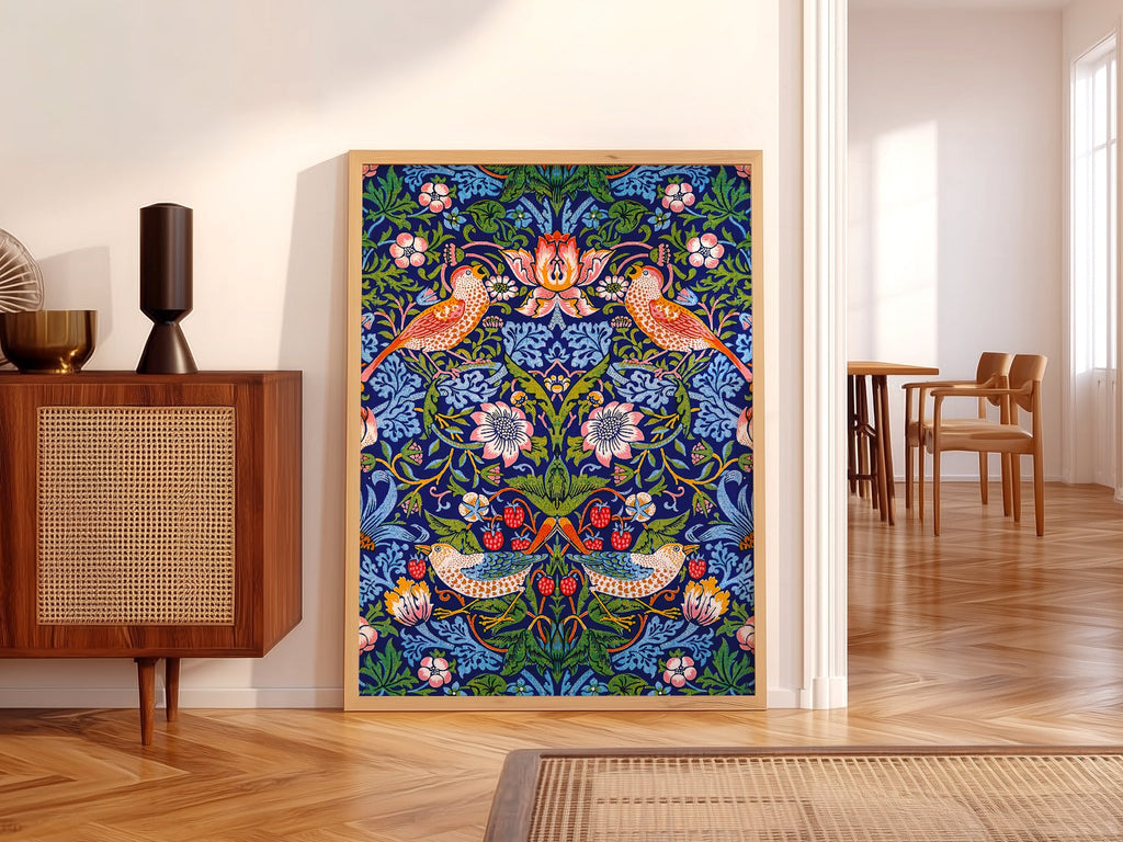William Morris Strawberry Thief Art Print – Arts and Crafts Wall Decor