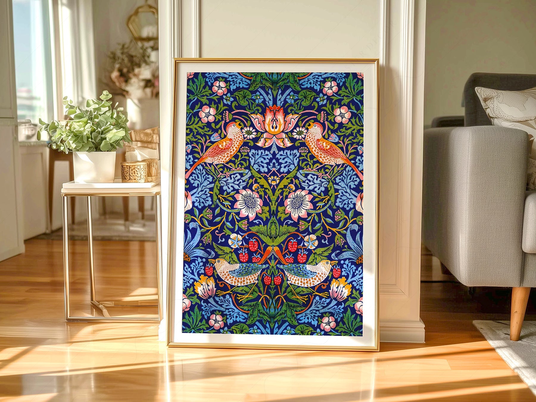 William Morris Strawberry Thief Art Print – Arts and Crafts Wall Decor