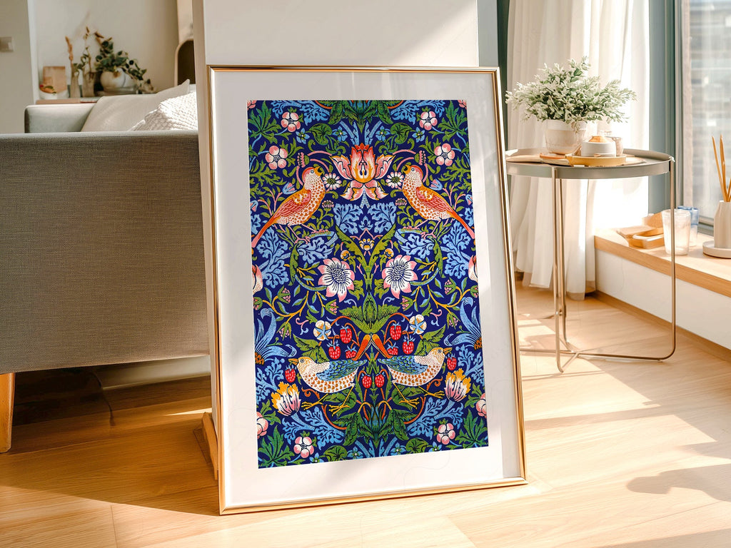 William Morris Strawberry Thief Art Print – Arts and Crafts Wall Decor