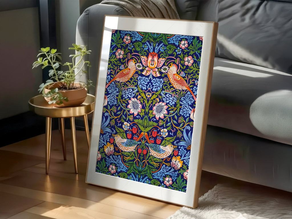 William Morris Strawberry Thief Art Print – Arts and Crafts Wall Decor