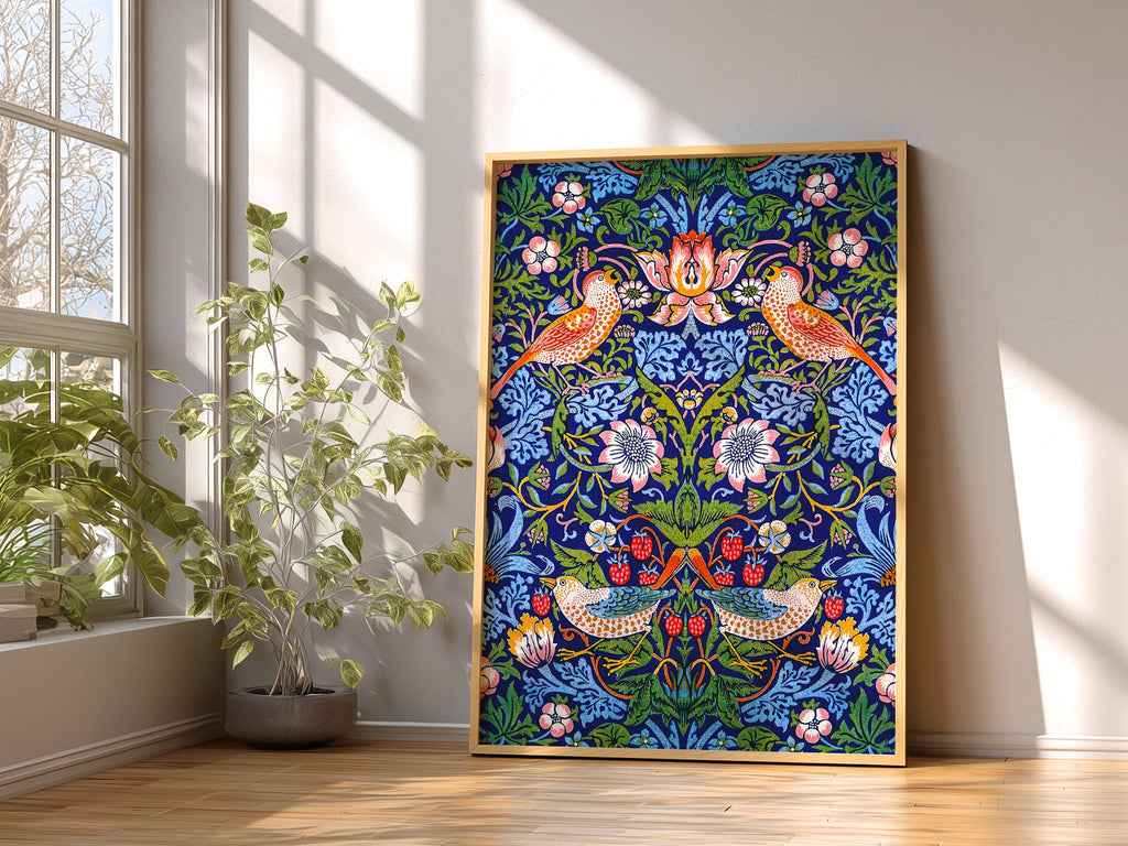 William Morris Strawberry Thief Art Print – Arts and Crafts Wall Decor