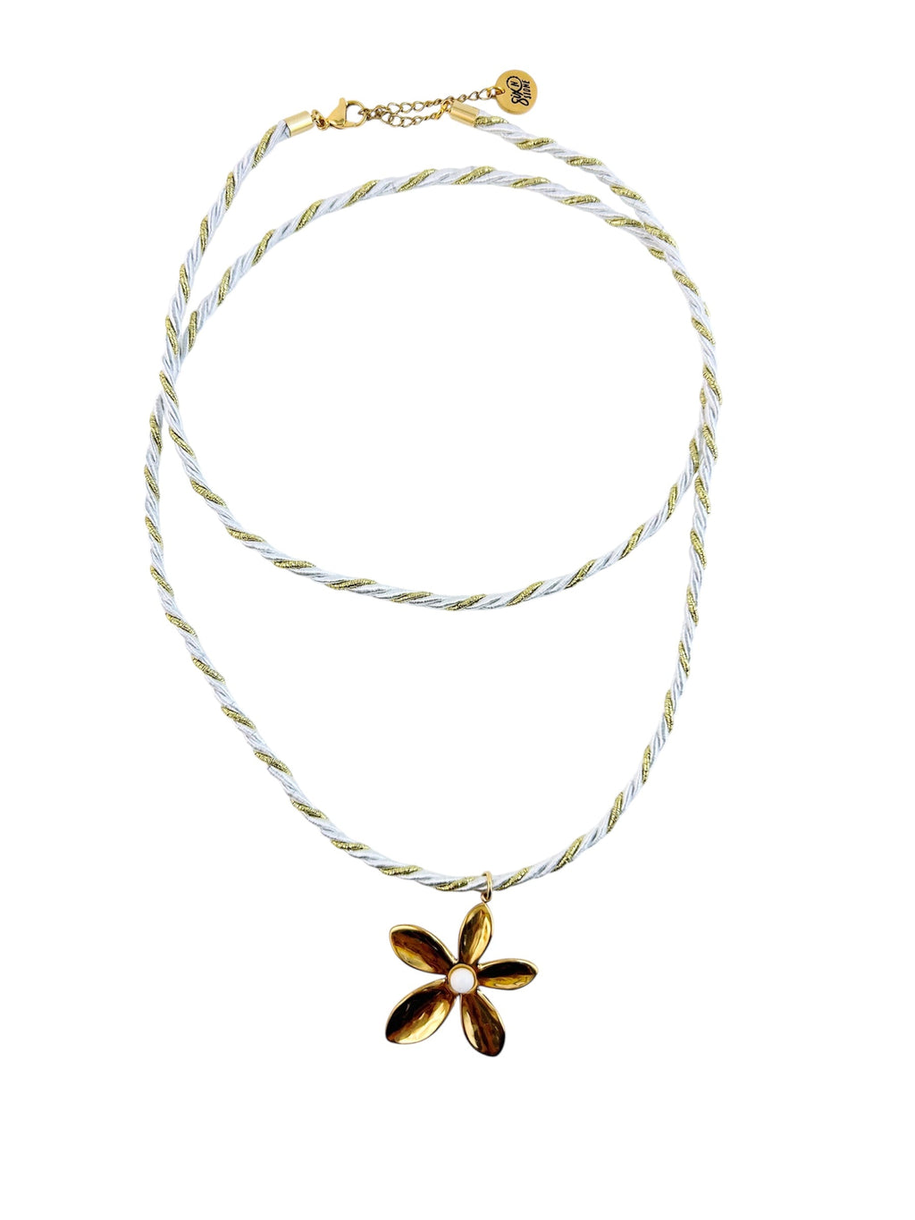 Pearl Flower Cord Necklace