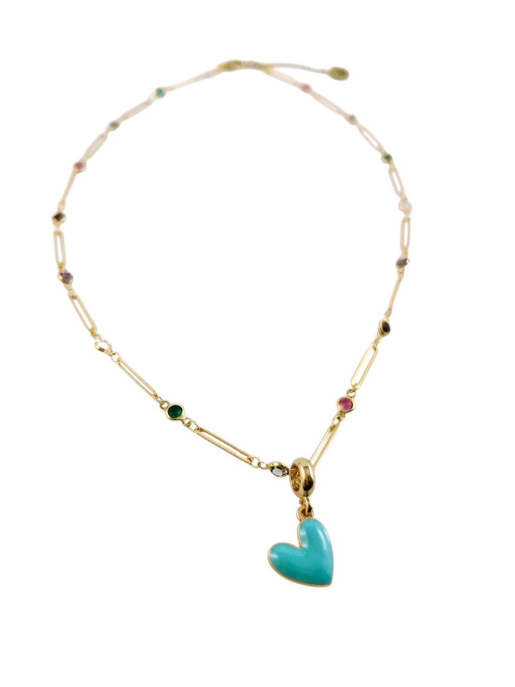 Heart Pop Necklace - Blue Belle