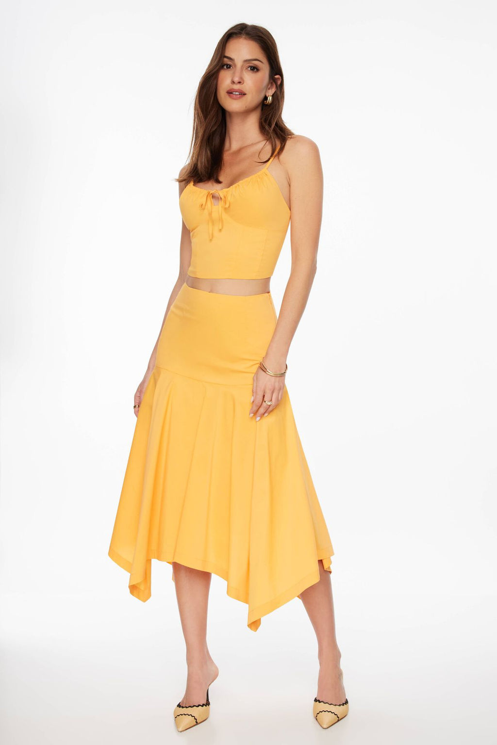 Handkerchief Midi Skirt