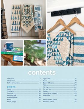 Une saison en bleu - 16 modèles de courtepointes et une cabane douillette pleine d'inspiration