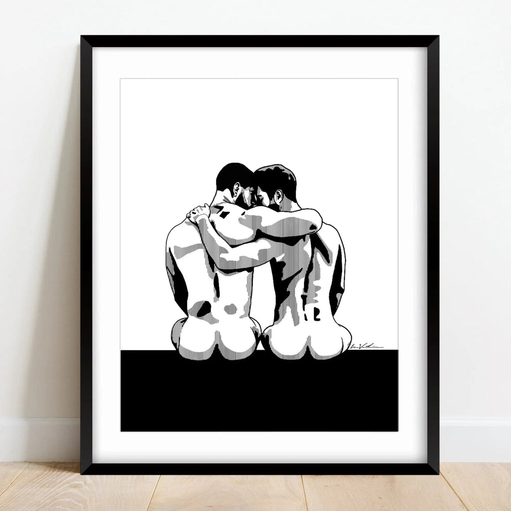 Lovers At Poolside ART PRINT
