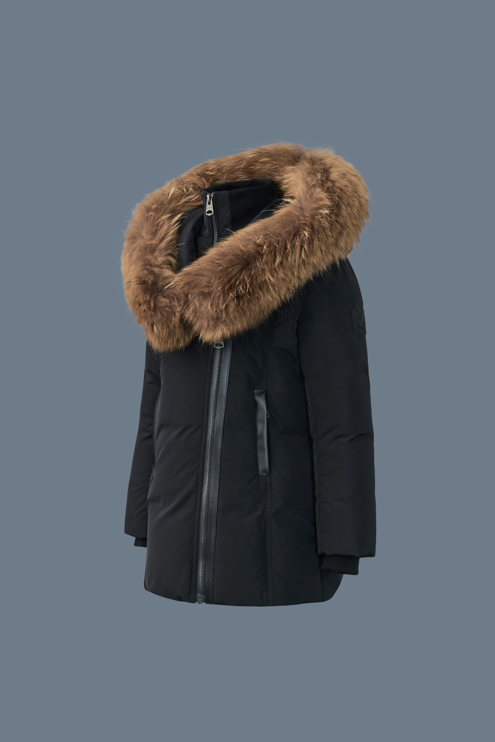 LEELEE Manteau en duvet avec fourrure naturelle amovible Signature Mackage Collar pour les tout-petits (2-6 ans)
