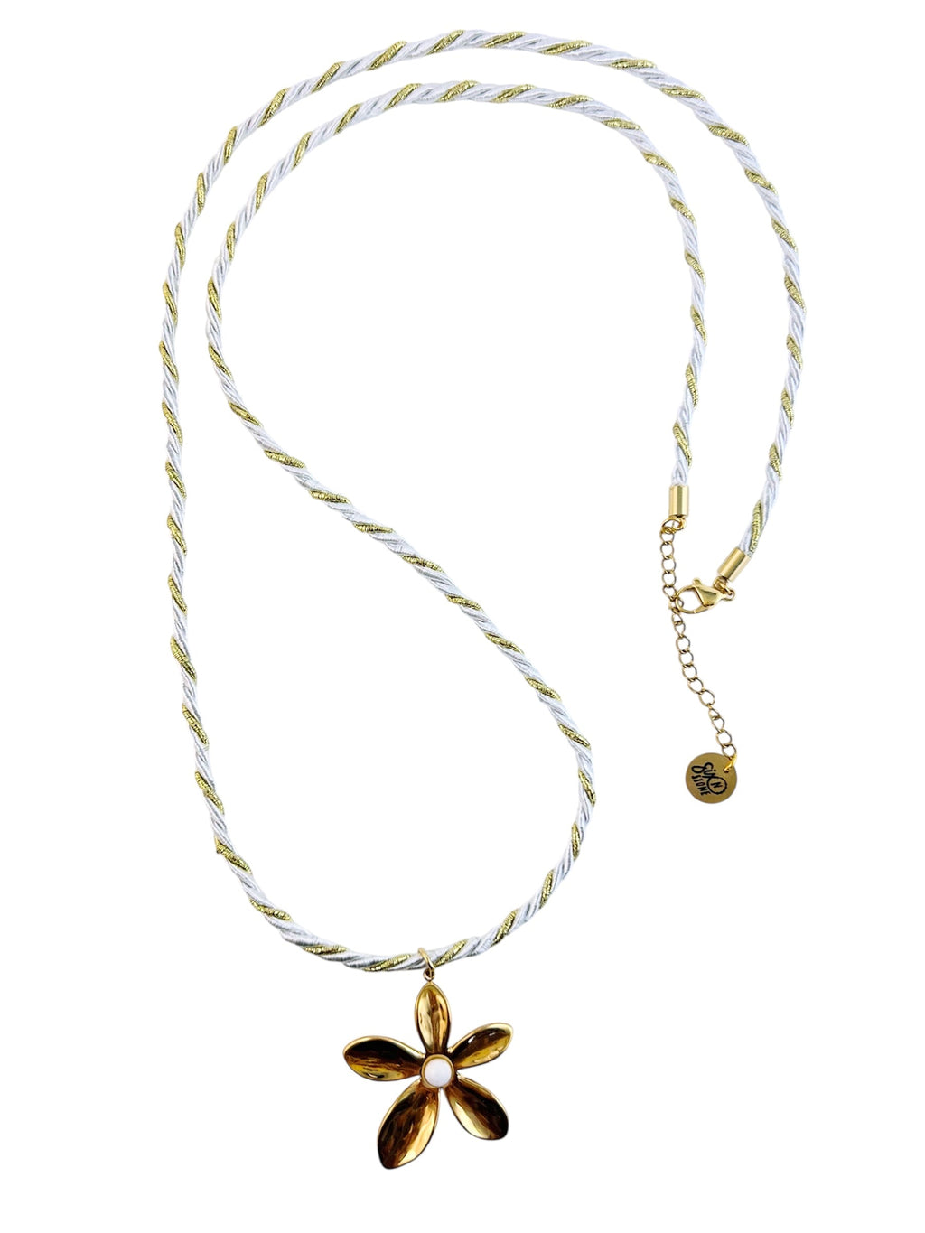 Pearl Flower Cord Necklace