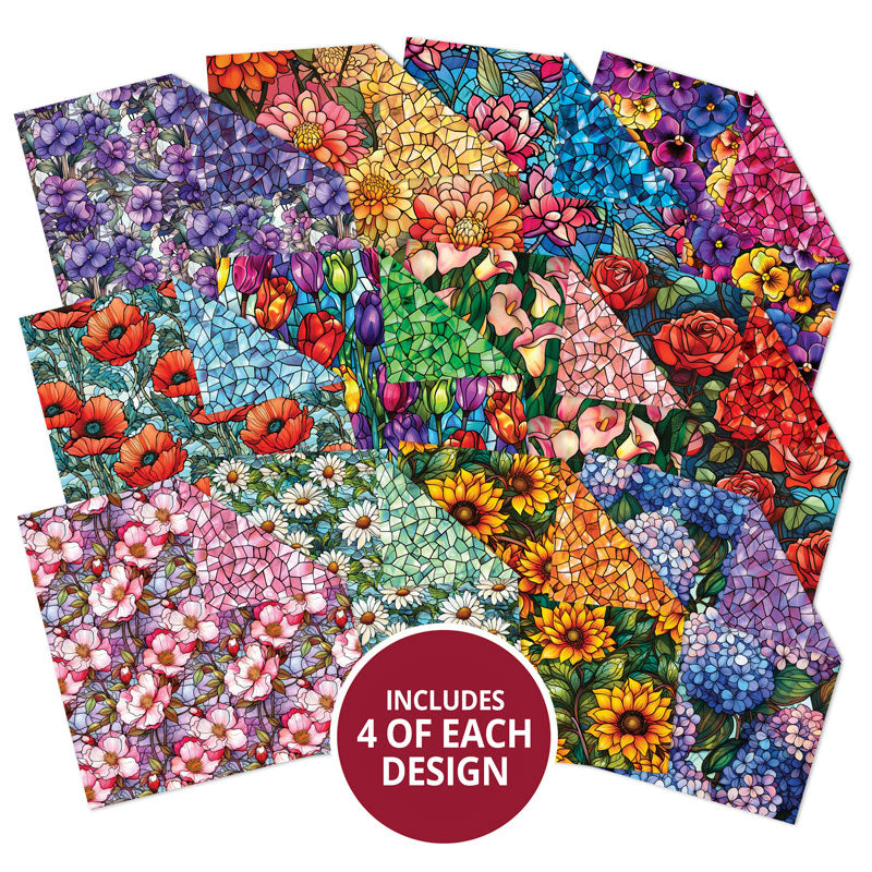Duo Design Paper Pads - Stained Glass & Cracked Glass