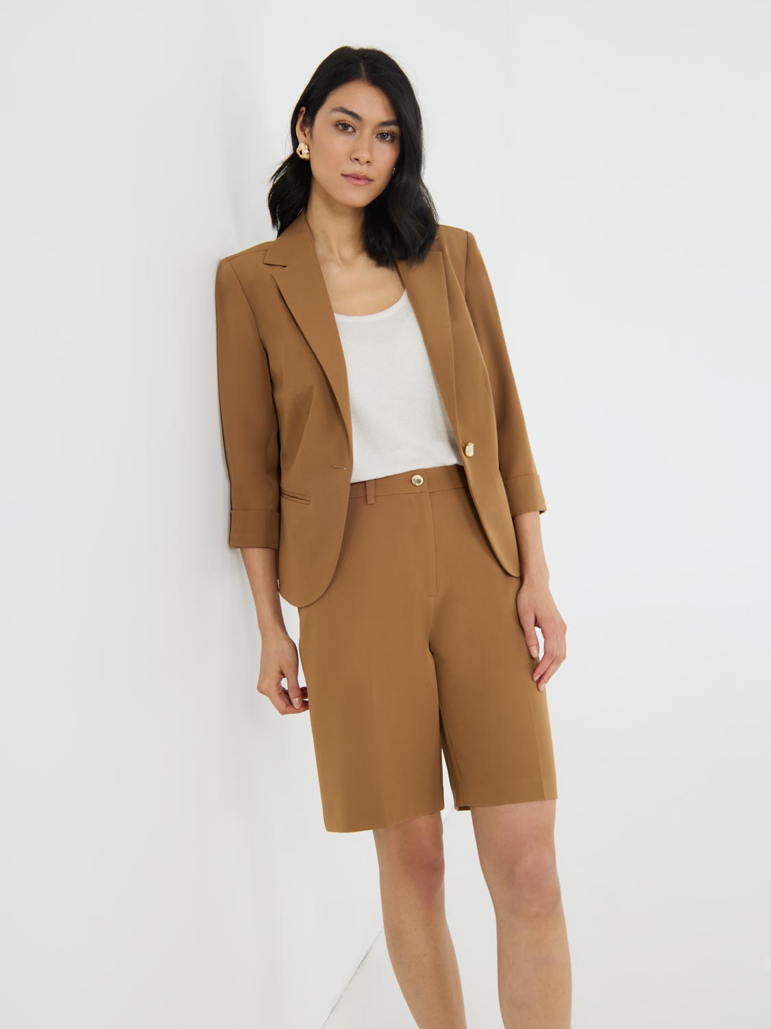 3/4 Cuffed Sleeve Blazer