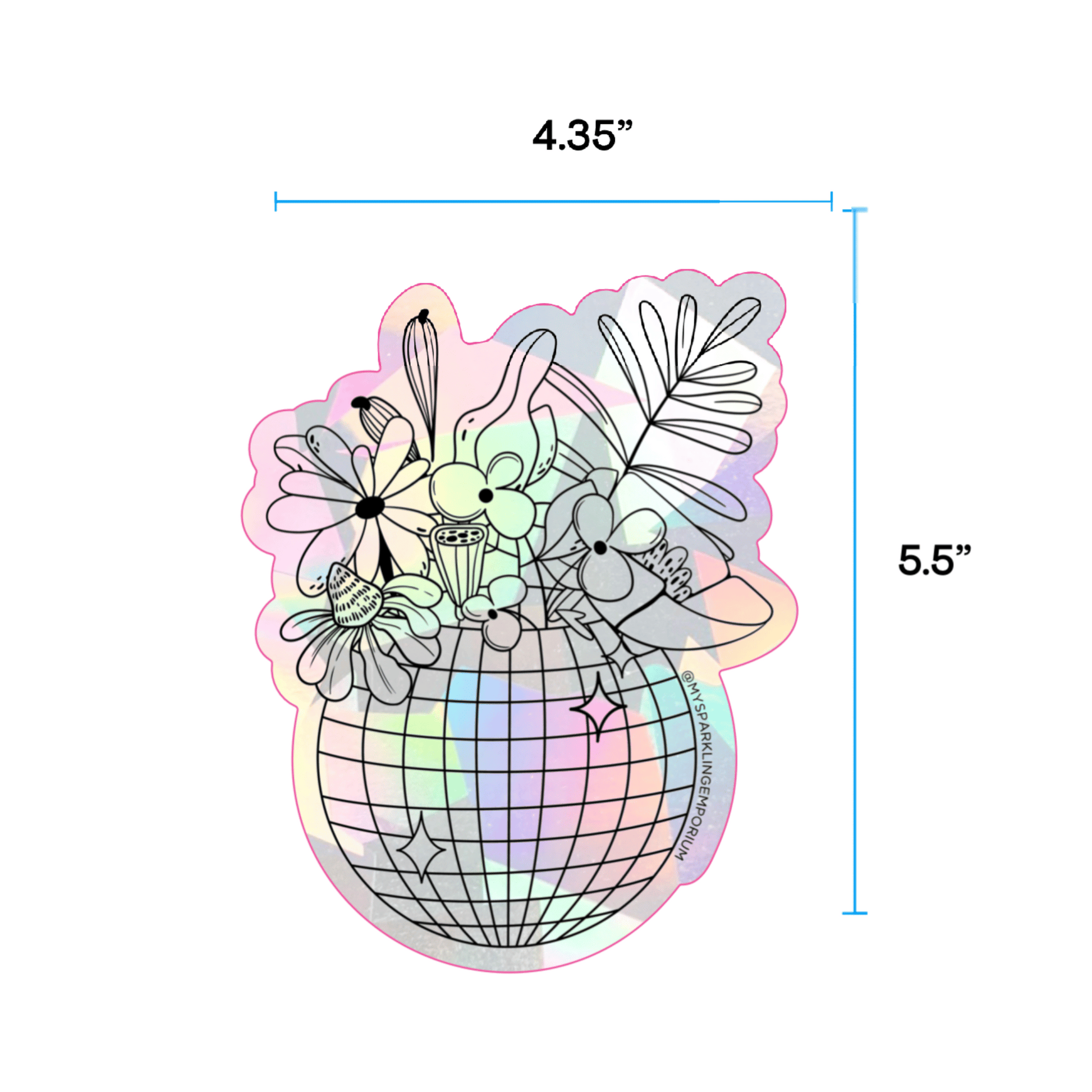 Disco Bouquet Suncatcher Sticker