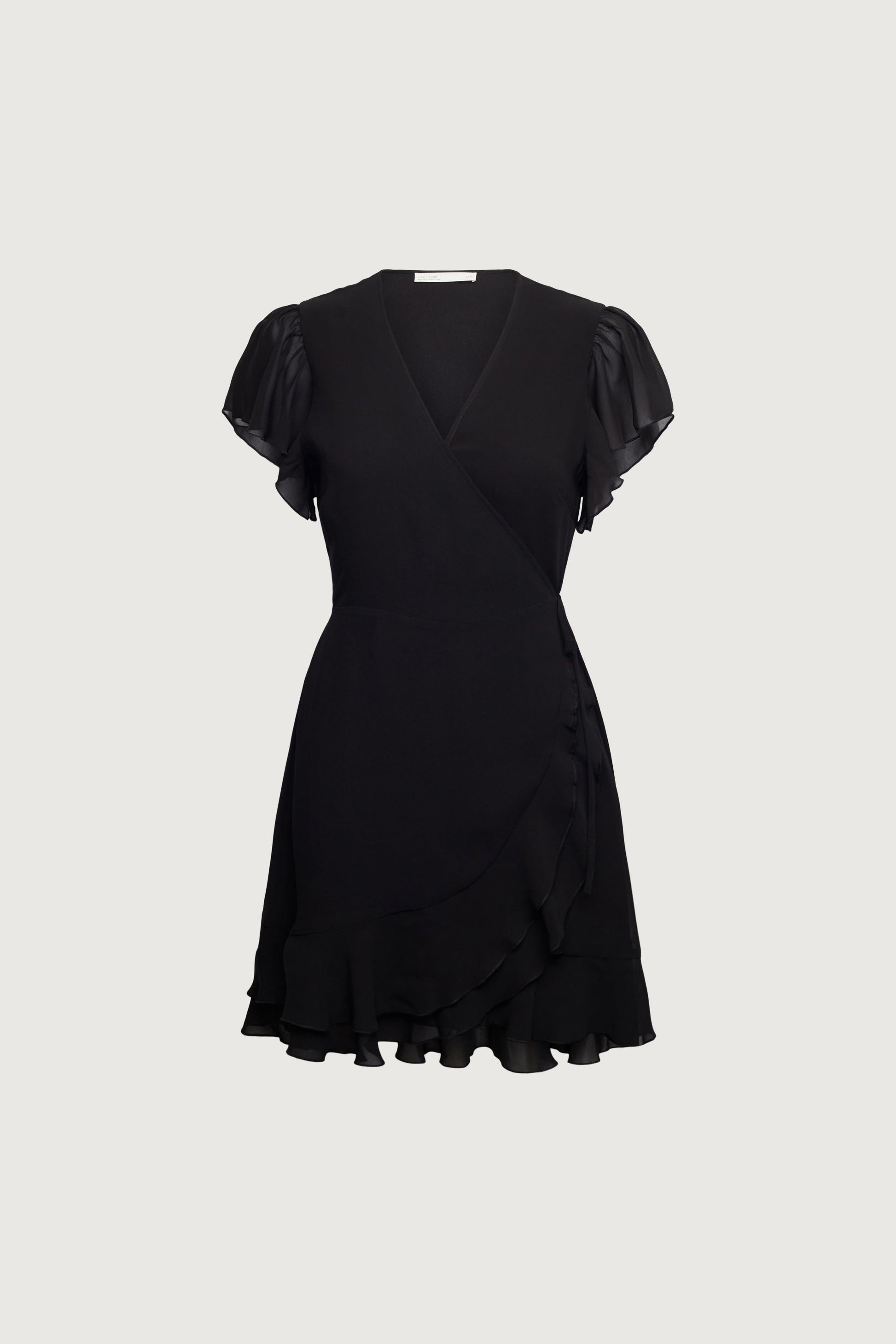 ROBE MINI PORTEFEUILLE AVEC OURLET À VOLANTS