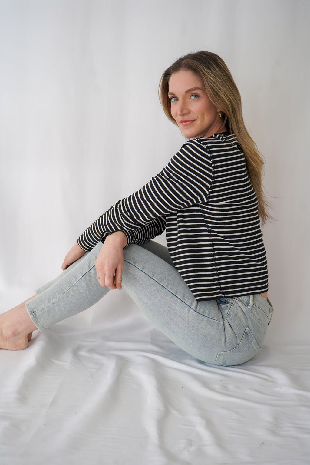 Long Sleeve Striped - Black