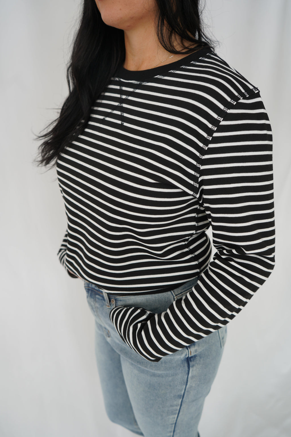 Long Sleeve Striped - Black