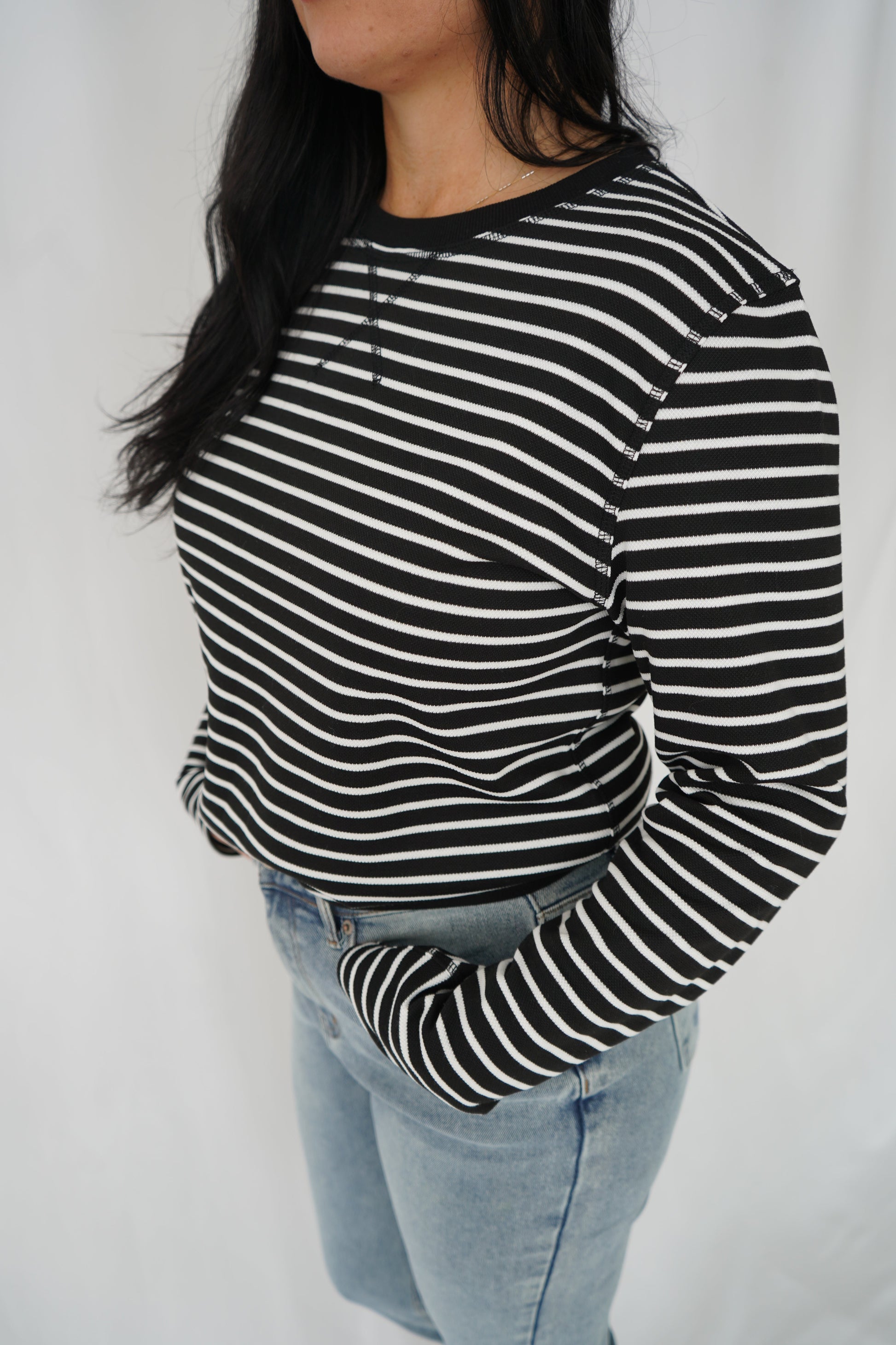 Long Sleeve Striped - Black