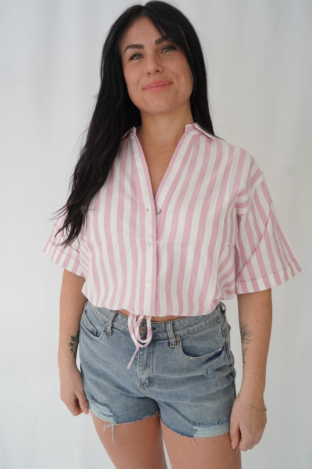 Striped Pink Popsicle Shirt