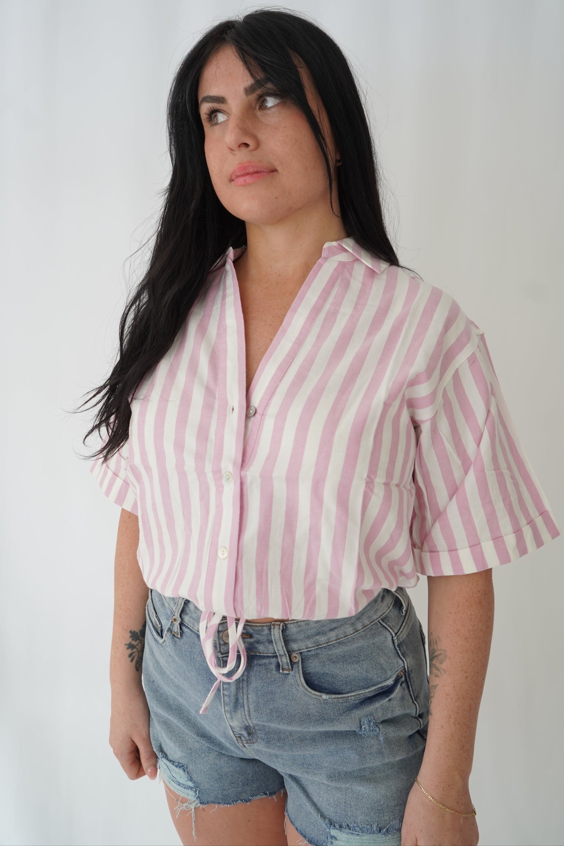 Striped Pink Popsicle Shirt