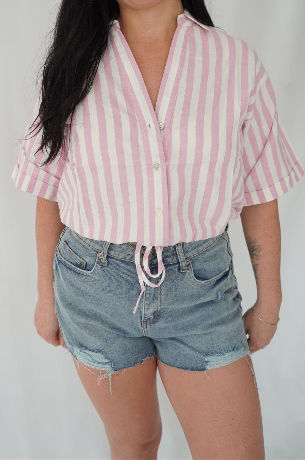 Striped Pink Popsicle Shirt