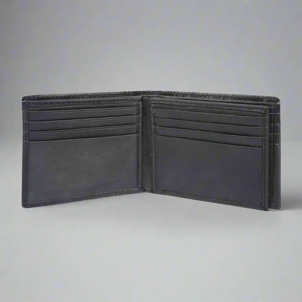 Greenwood Leather Men’s Wallet. Top-Grain, 13-Card Slim Design