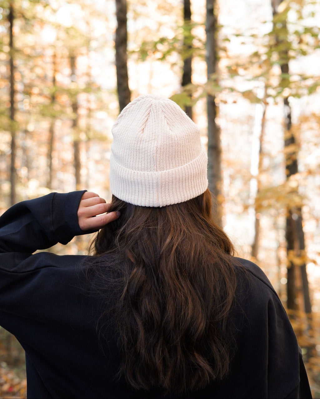 Cream Wool Beanie