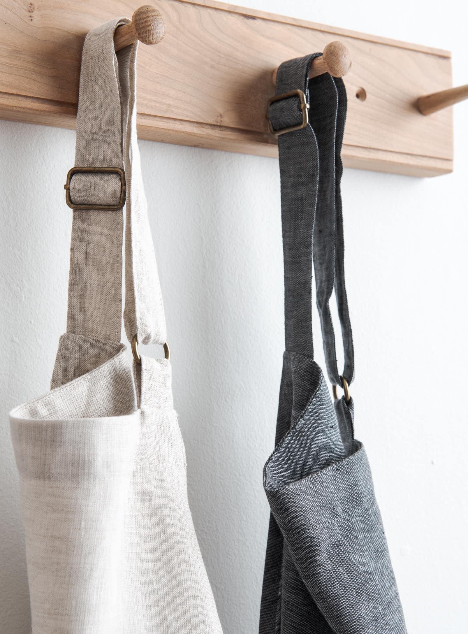 Adjustable Linen Apron - Oatmeal