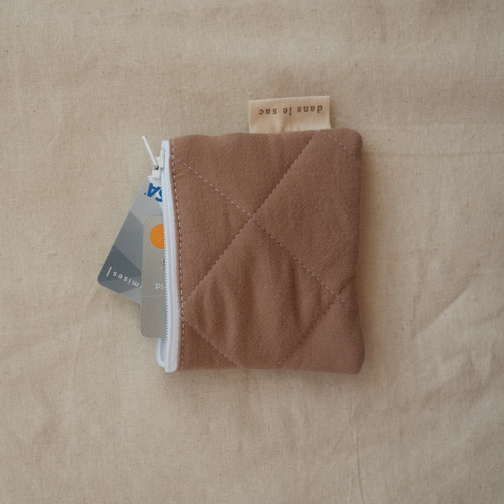 Quilted cotton change purse