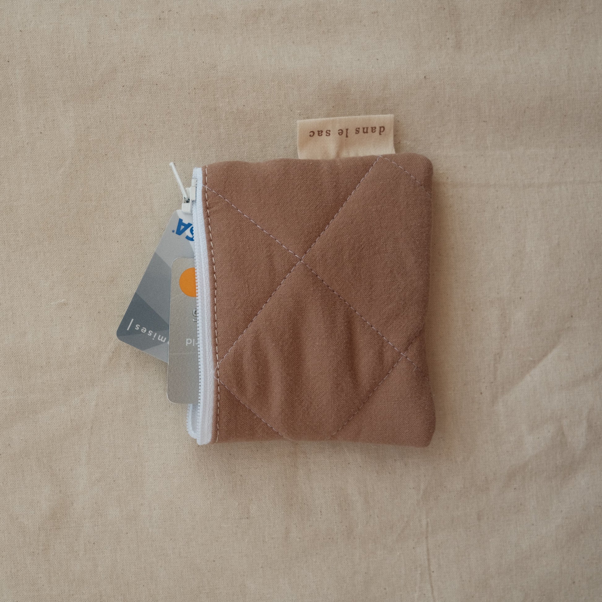 Quilted cotton change purse