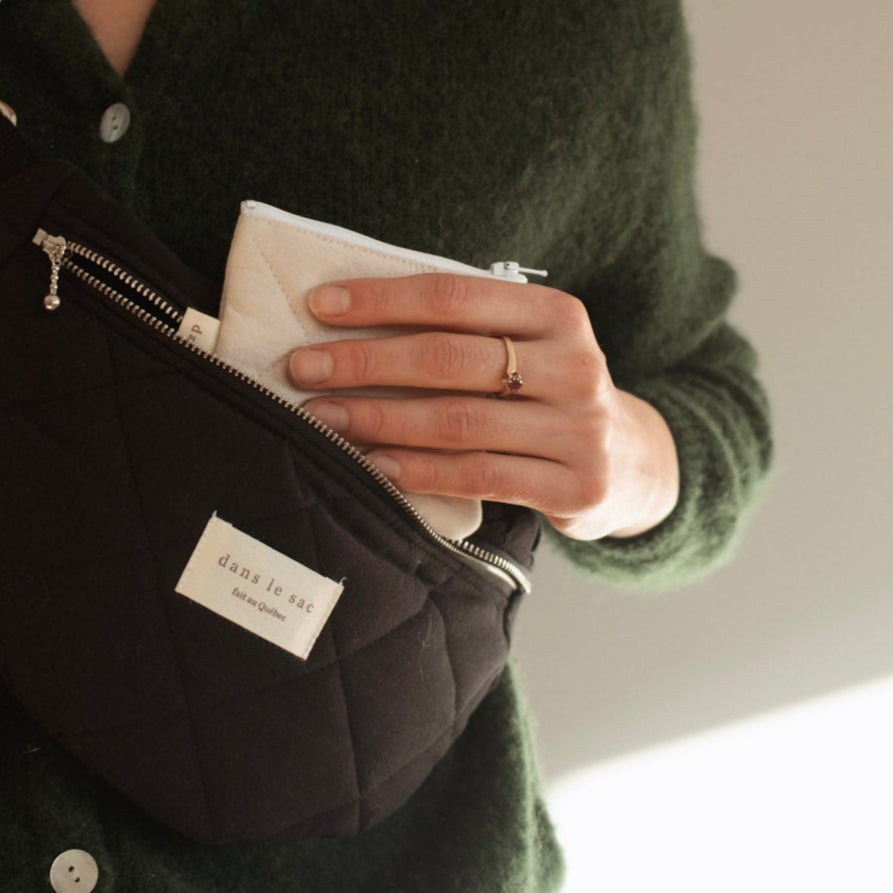 Quilted cotton change purse