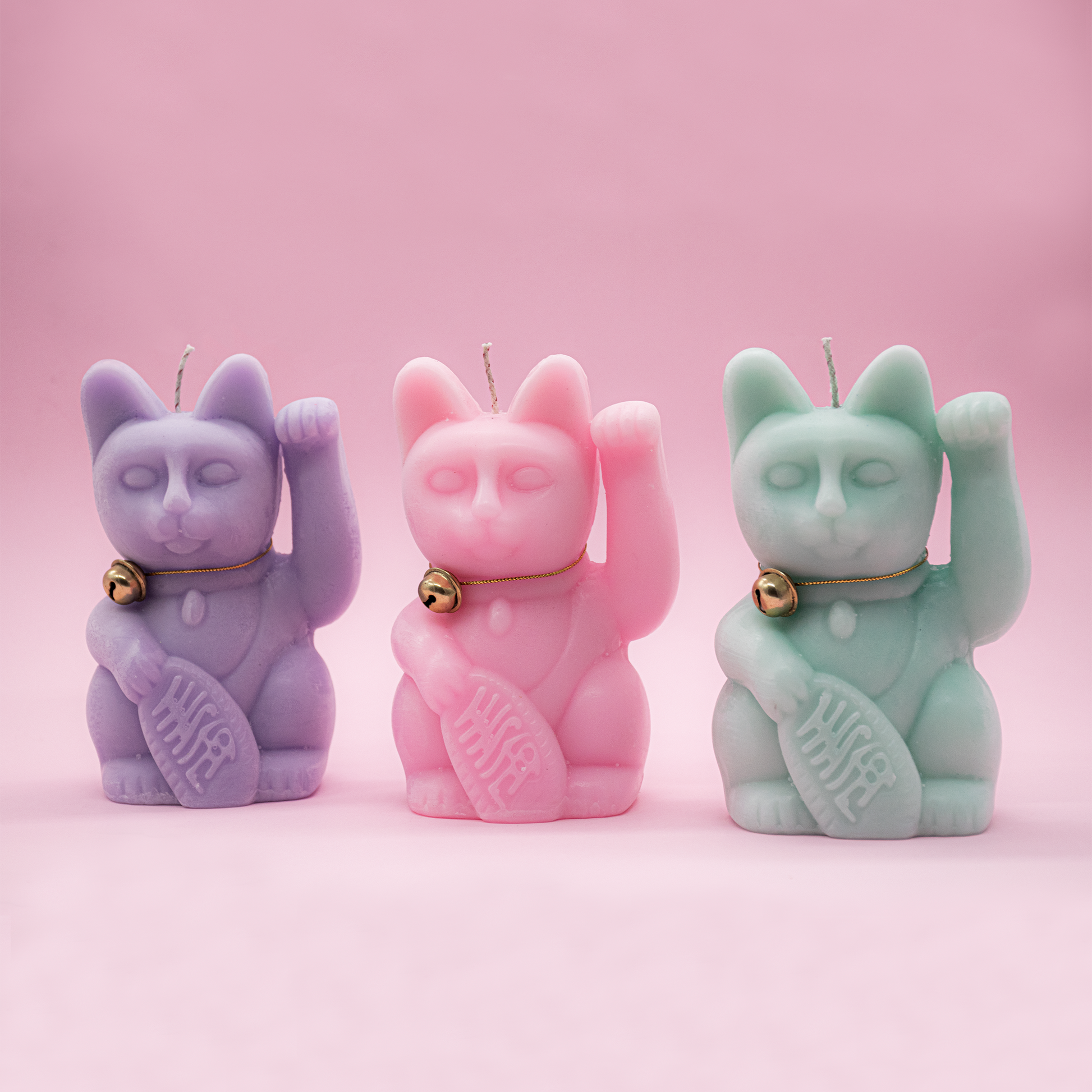 Pink Neko - Lucky Cat Candle
