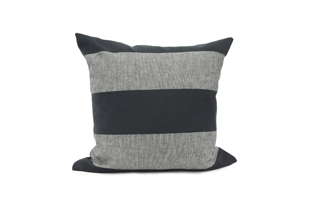 Coal Stripe Cushion Cover