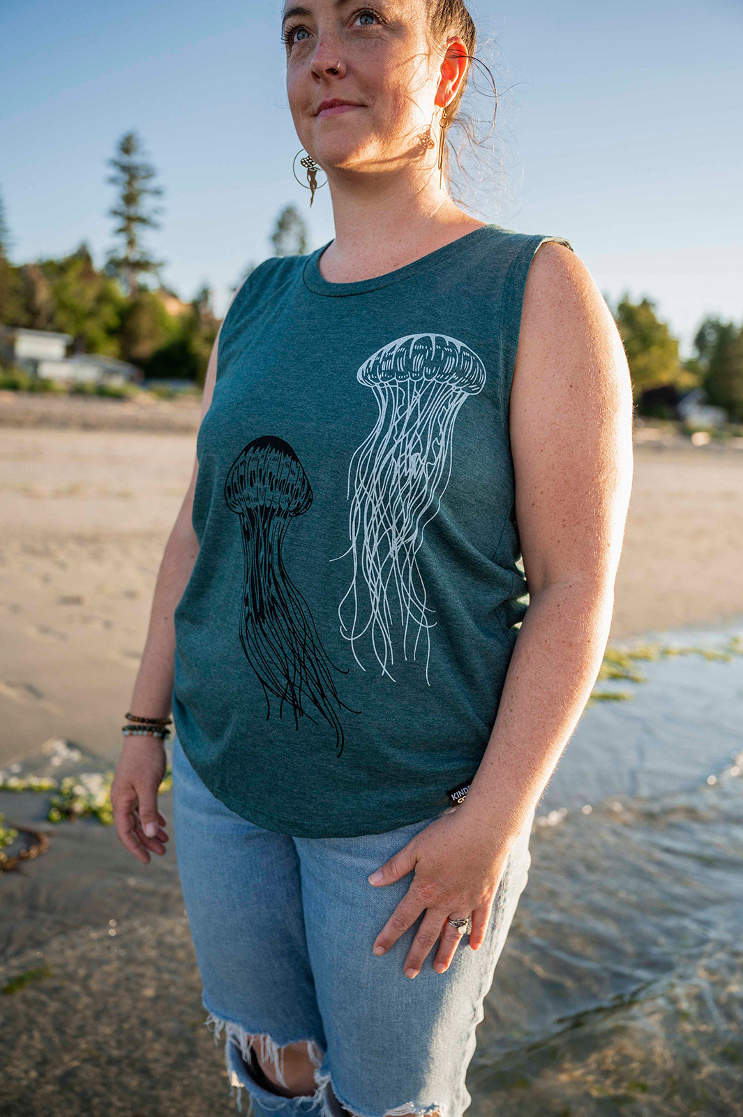 JELLYFISH - Women's Relaxed Tank - Heather Green