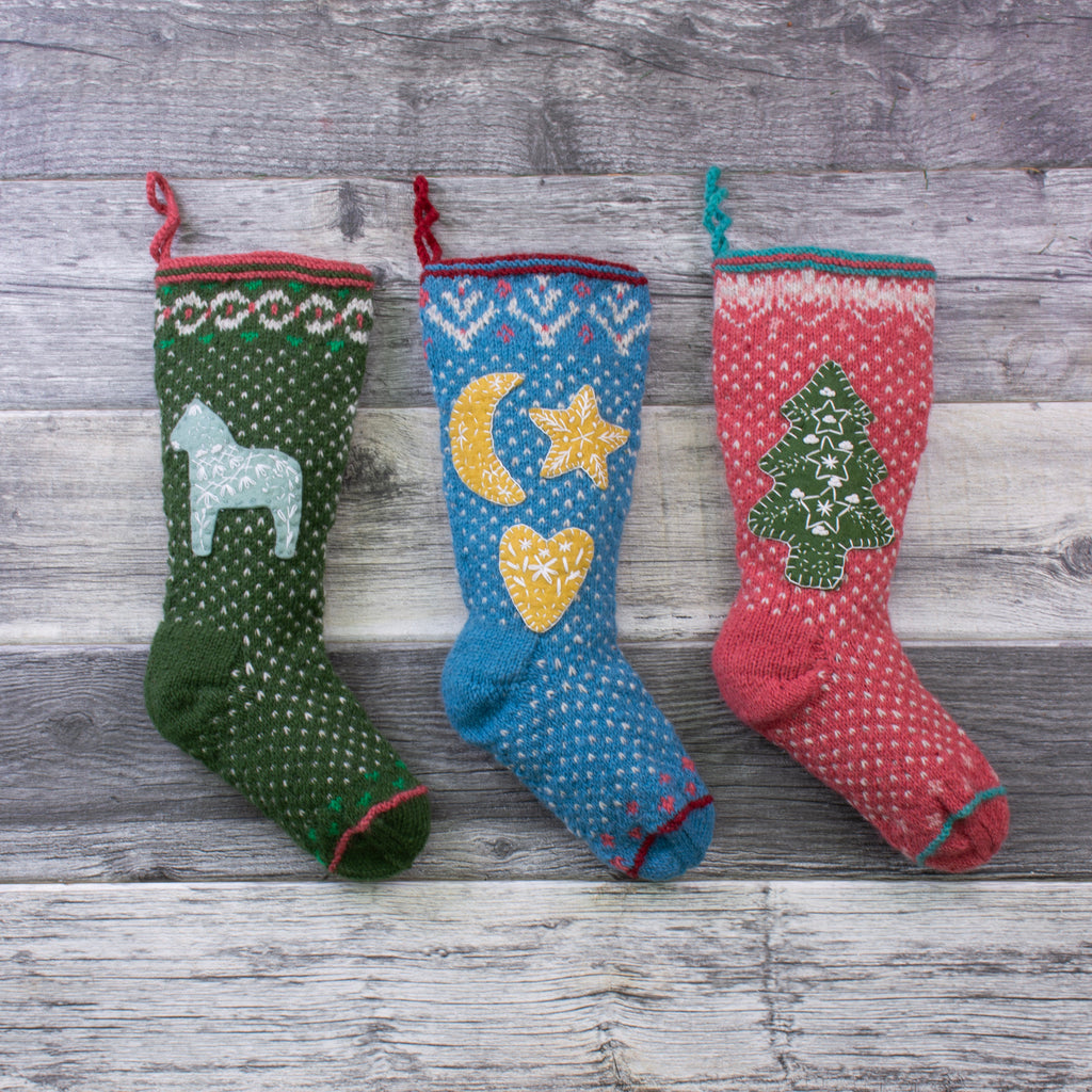 Starlight Knit Christmas Stocking