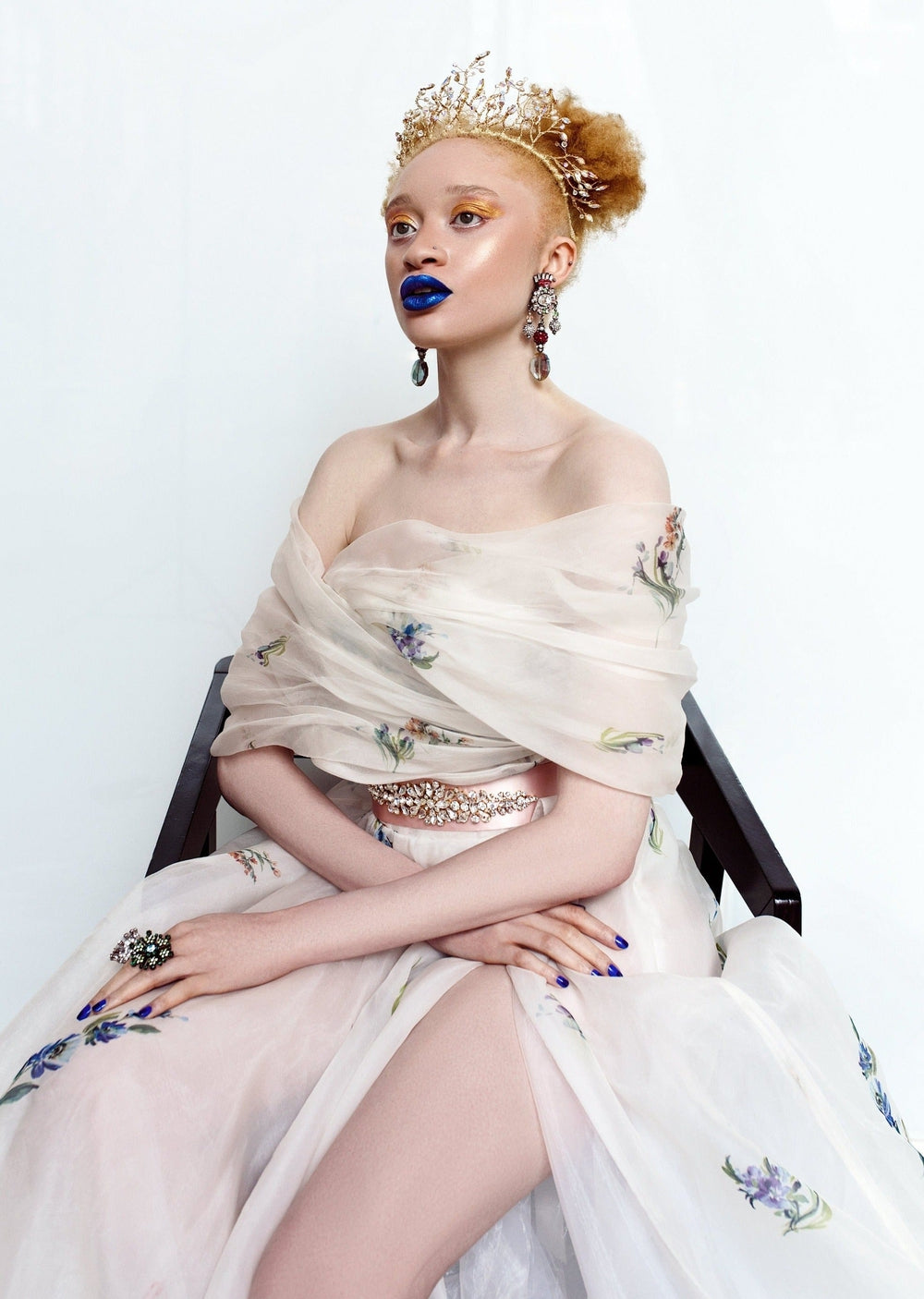 ROUZHIN Crystal Twig Bridal Crown