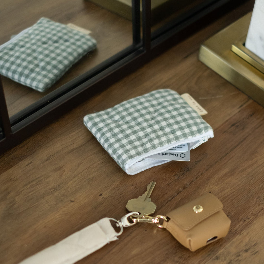 Quilted cotton change purse