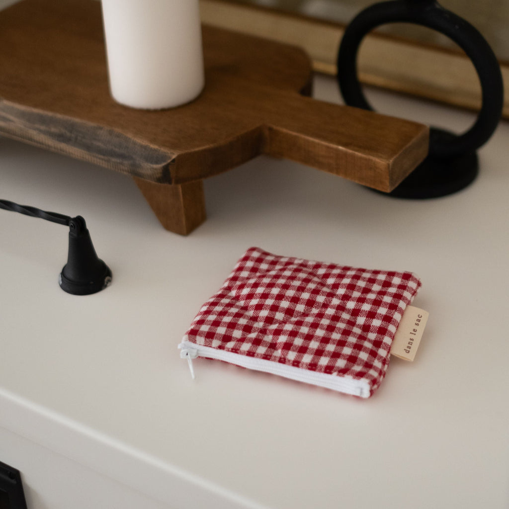 Quilted cotton change purse