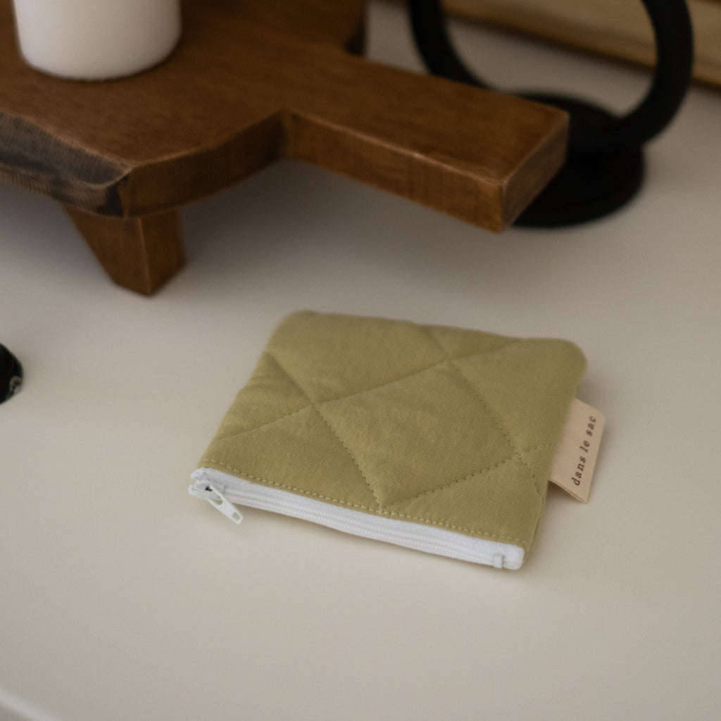 Quilted cotton change purse