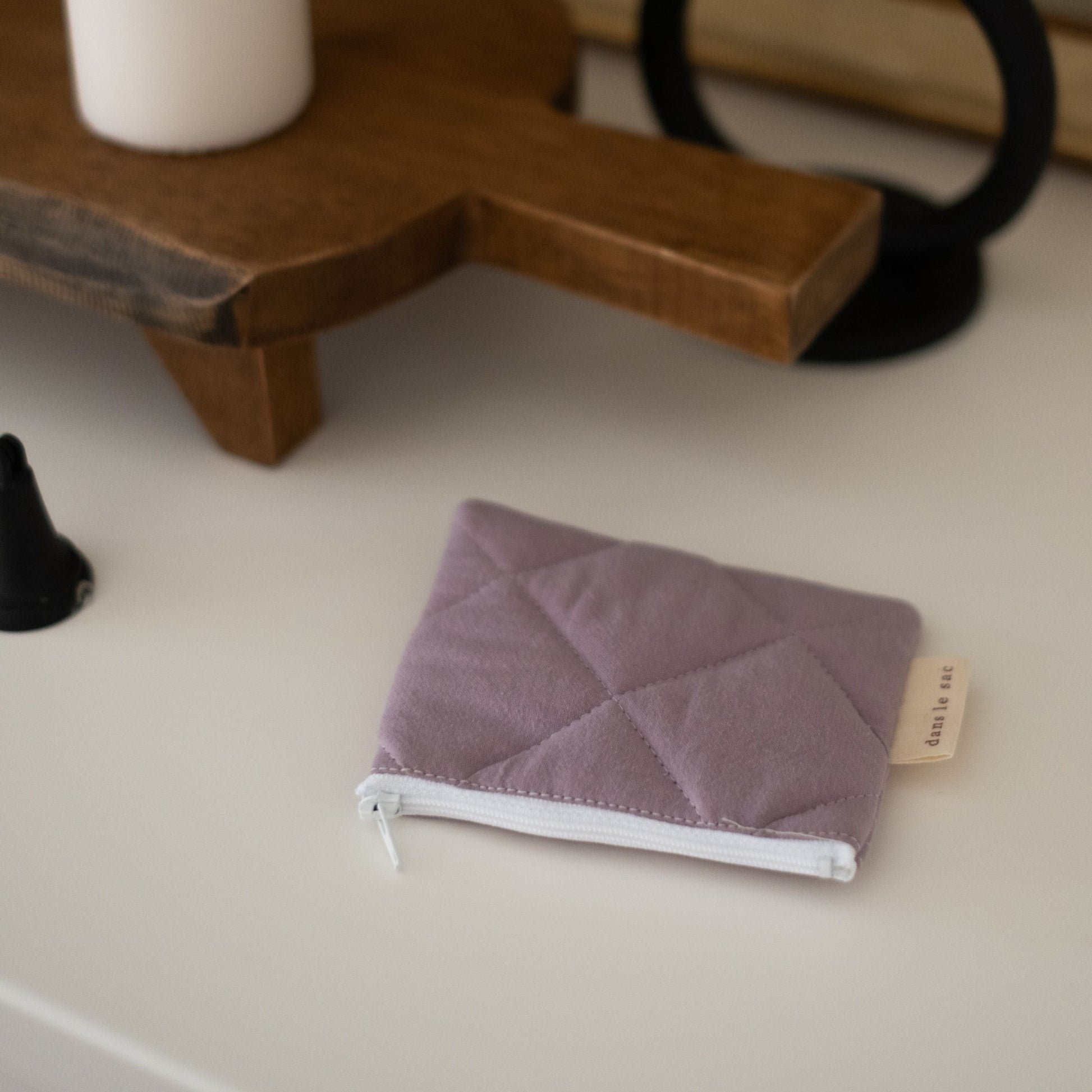 Quilted cotton change purse
