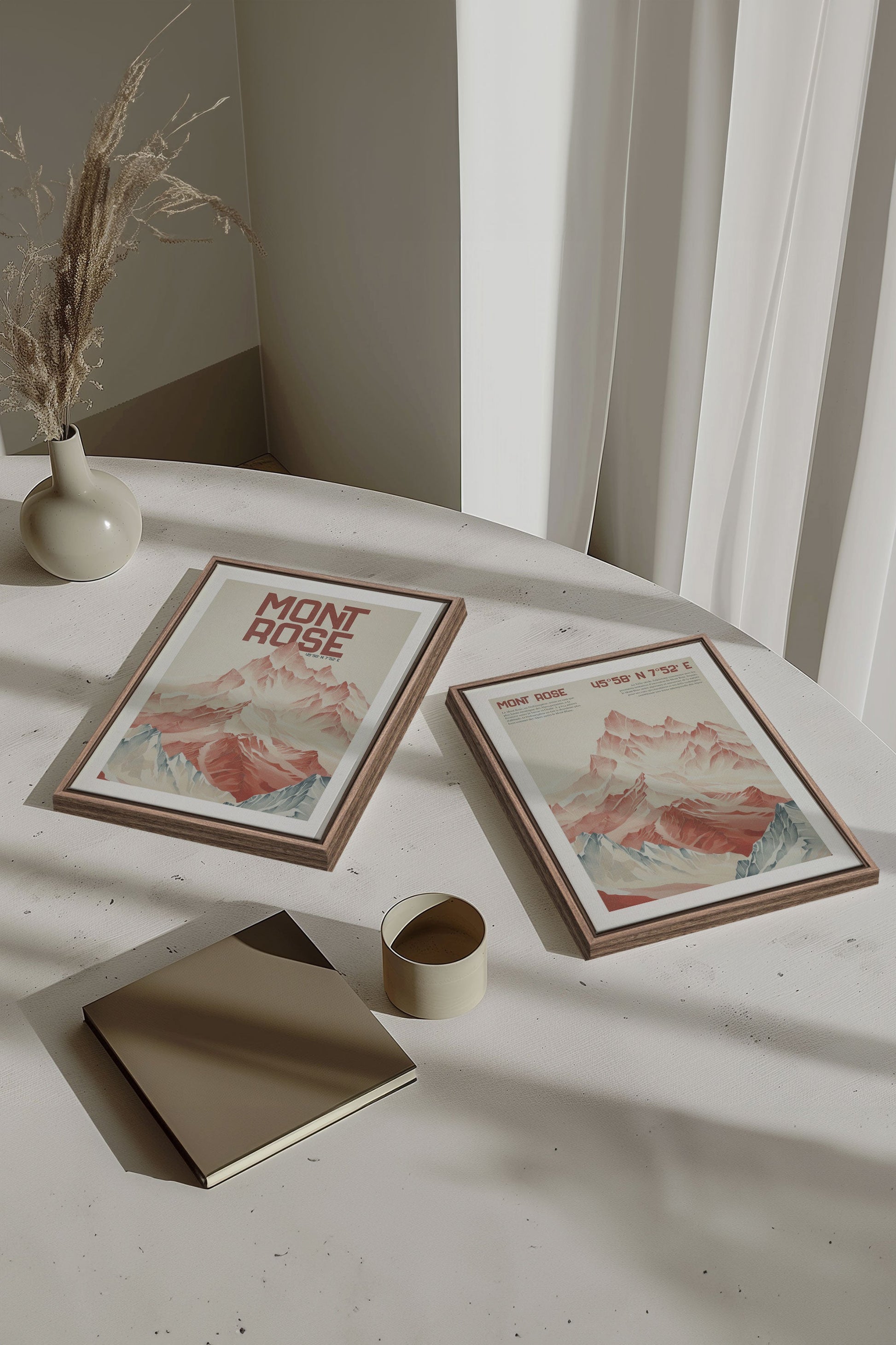 DUO ROSE SUMMIT (2 Stretched Canvas Works)