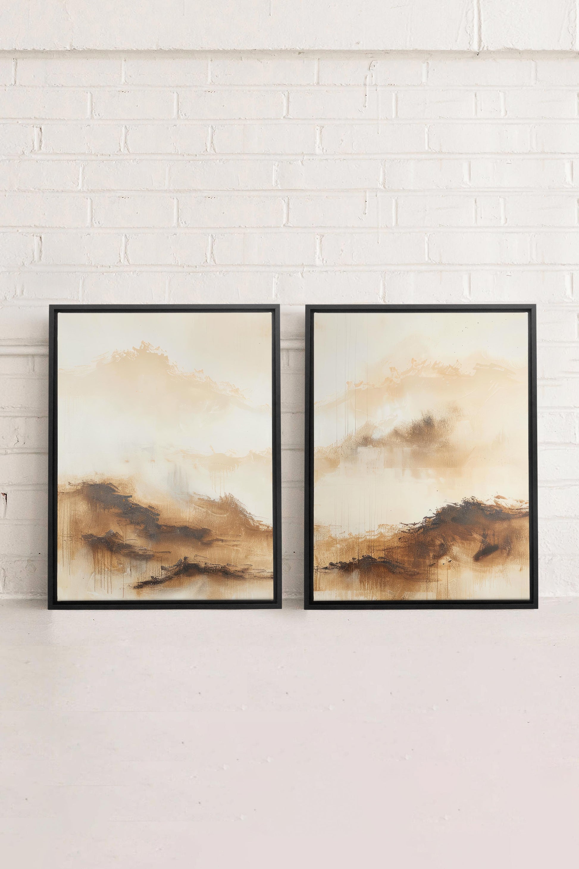 AMBER WAVES DUO (2 Stretched Canvas Artworks)