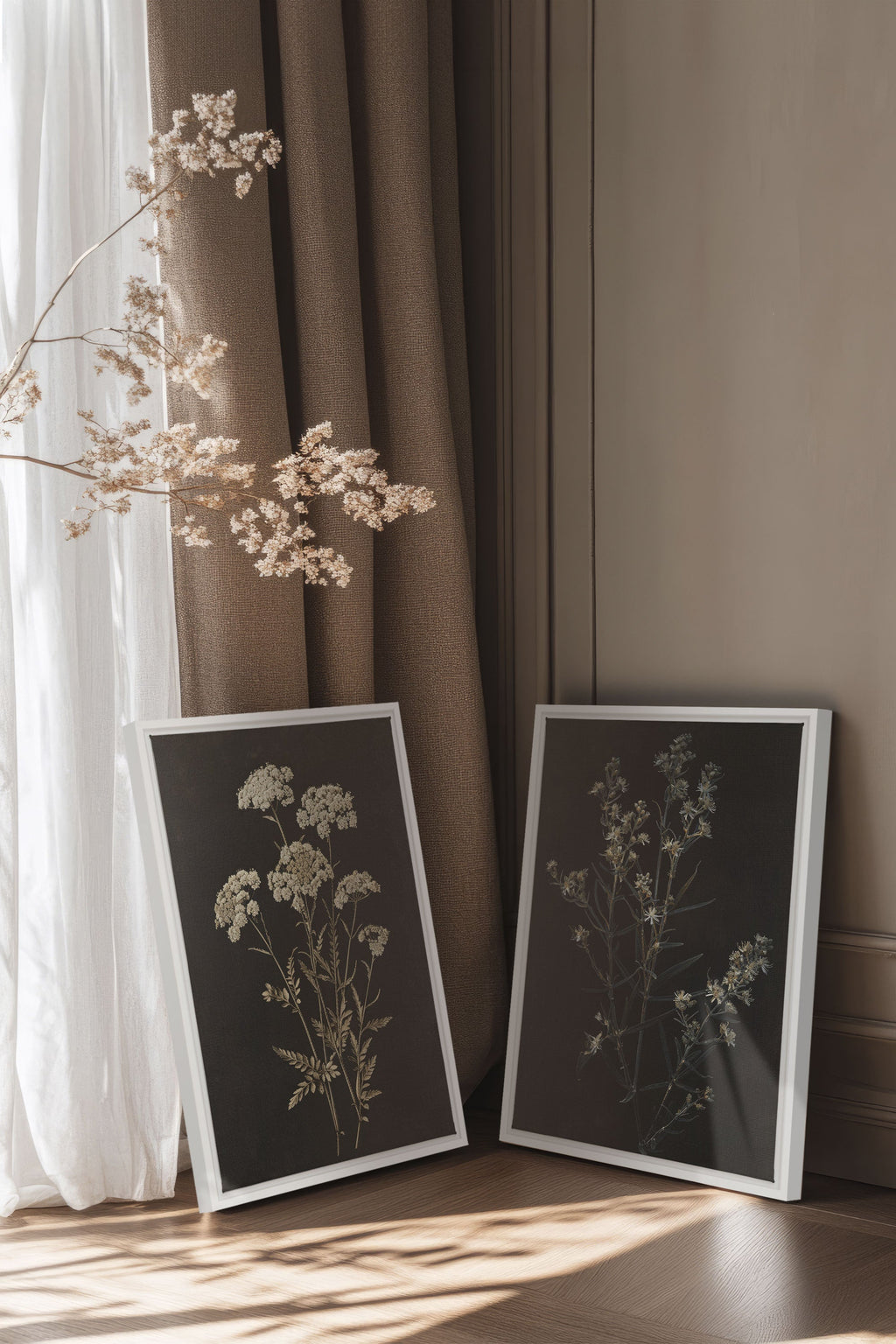 DUO PRECIOUS FLOWERS (2 Stretched Canvas Artworks)