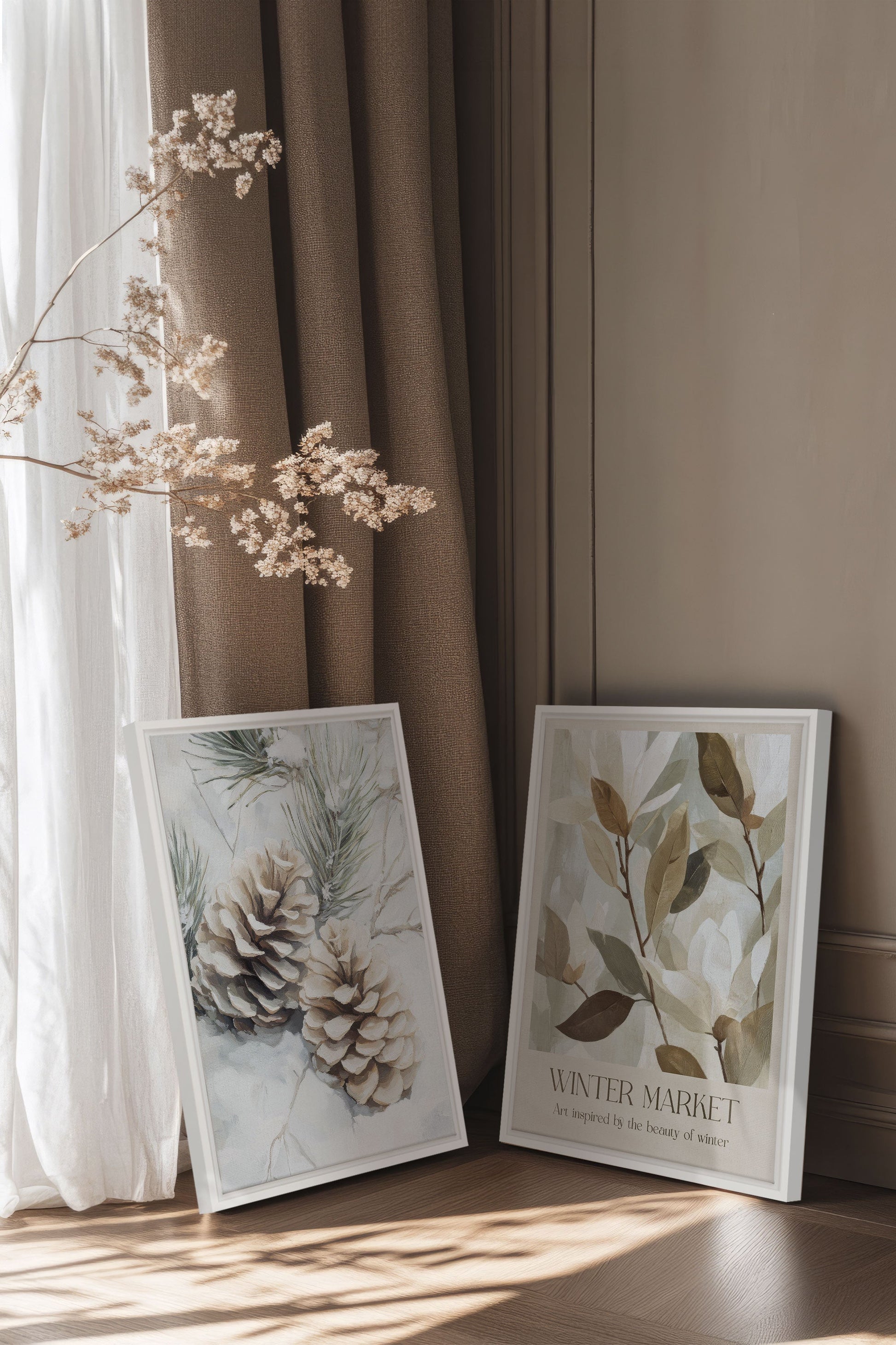 DUO FROST AND NATURE (2 Stretched Canvas Works)