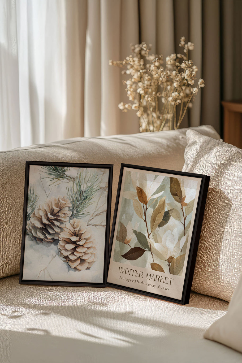 DUO FROST AND NATURE (2 Stretched Canvas Works)